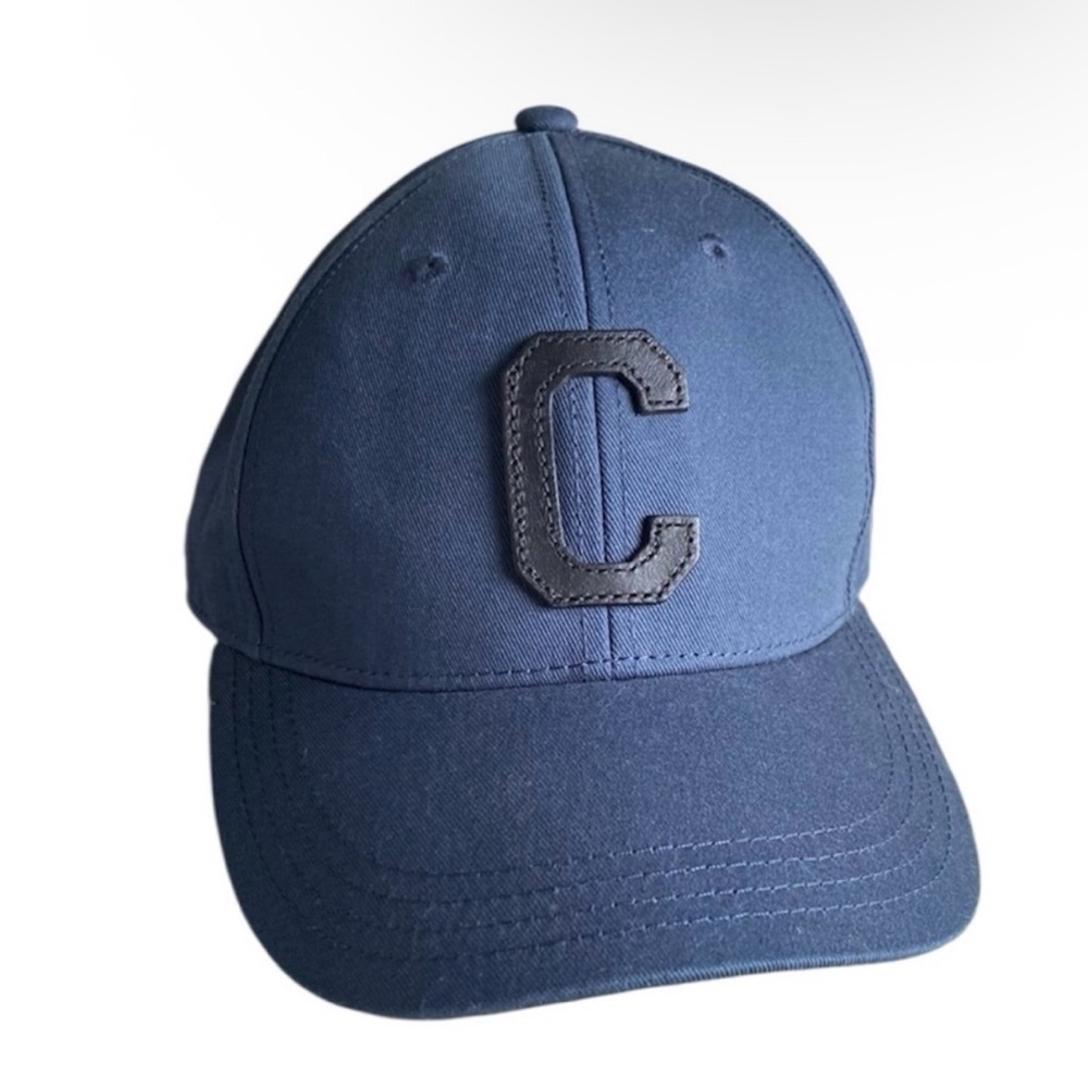 Vintage Coach hat/cap  Leather C Logo Varsity Baseball
Hat Blue